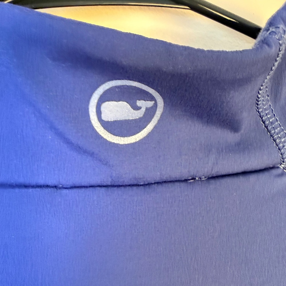 Vineyard Vines Seaward Quilted and Fleece Half Zip Navy Blue Medium - Picture 8 of 9